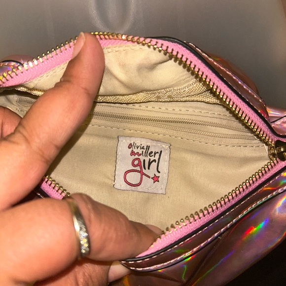 Pink holographic fanny pack - belt strap, zip closure - Picture 3 of 6